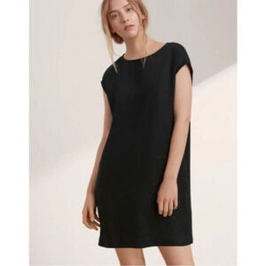 Aritzia Wilfred Free Black Nori Faux Suede Shift Dress size XS